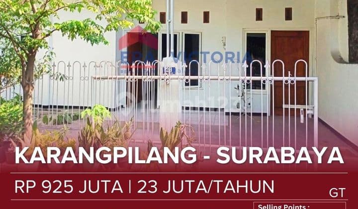 Rumah Sewa Lokasi Dalam Perumahan yang Tenang, Aman Dekat Area Bisnis , Pasar, Klinik Phc, Pasar Kebraon