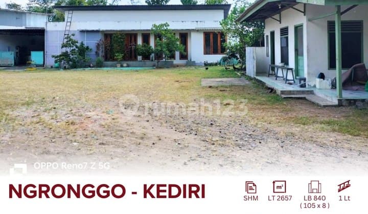 Sell Warehouse With Large Land In Ngronggo Kediri City, Original Land Certificate, Letter L, And Has Additional Land.