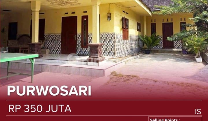 Rumah Jual Area Purwosari Dekat Lapangan Puntir, Ex Pabrik Gula Alakmar, Perum Grand Purwodadi, Smkn 1 Purwosari, Pasar Purwosari, Cimory Plant