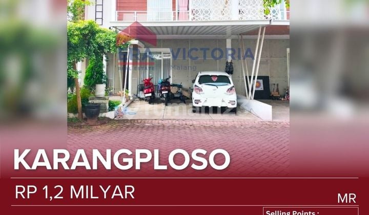 Rumah Jual Area Karangploso dengan Desain Minimalis Modern One Gate System Akses Jalan Lebar, Suasana Tenang dan Nyaman Cocok untuk Keluarga Kecil. Semi Furnished