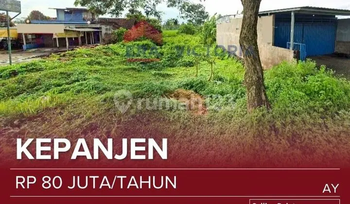 Land for Rent Location Along Jalibar Road, Kepanjen, Near Gas Station, Green Hbb Residence Housing Complex, Suitable for Various Businesses or Commercial Use.