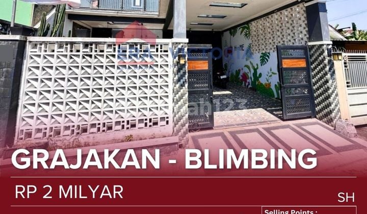 Fully Furnished Homestay in Excellent Condition, Blimbing Area. Features a Rooftop. Close to Araya, Arjosari Terminal, Immigration Office, Department of Religious Affairs Office, Karanglo Toll Road.