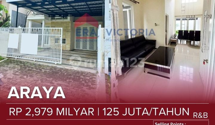 Rumah Jual Sewa Lingkungan Tenang dan Nyaman Dalam Perumahan Elit Selangkah ke Kampus Binus, Araya Mall, Rumah Sakit Persada Akses Mudah