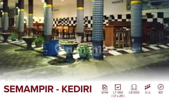 Dijual Ruang Usaha + Rumah Tinggal Full Furnished (cafe & Carwash) Kota Kediri Dekat Akses Tol Yang Sedang Dibangun