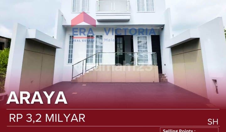 Dijual Rumah Modern 2 Lantai di Cluster Area Golf Araya Lokasi Sangat Tenang & Nyaman Dekat Sekolah Saint Joseph, Kampus Binus