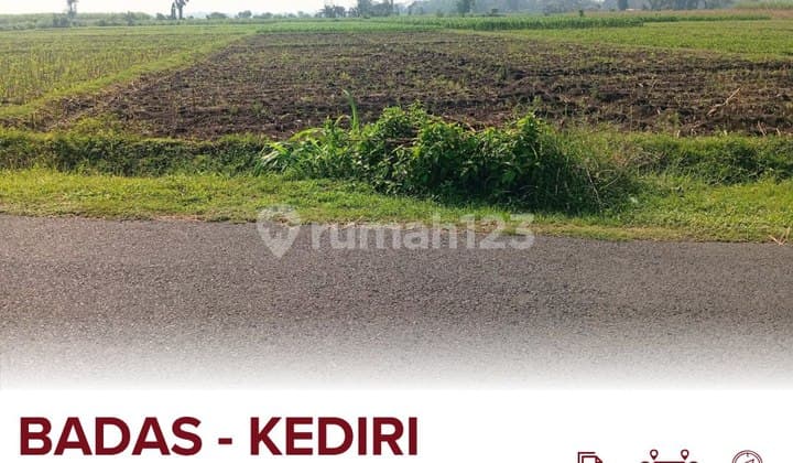 Dijual Tanah Di Pinggir Jalan Badas Kab Kediri 4 Menit Dari Puskesmas Badas