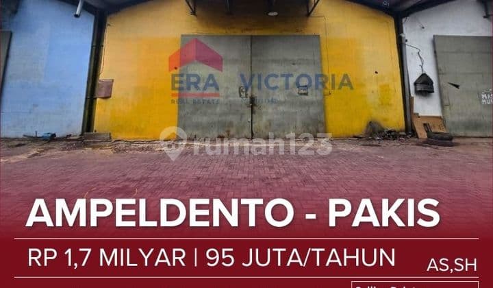 Gudang Jual Sewa Di Komplek Dekat 50 M Dari exit tol pakis, Akses Kendaraan Besar Cocok Untuk Segala Usaha