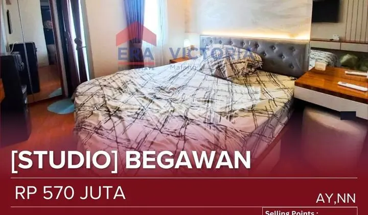 Apartemen Jual Type Studio Full Furnished Dekat Dengan Kampus Umm, Unisma, Ub, Rumah Sakit Umm, Rumah Sakit Unisma, Jalan Raya Malang Batu