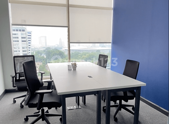 Sewa Kantor Unit Furnished 4 Pax di Plaza Asia SCBD dekat MRT