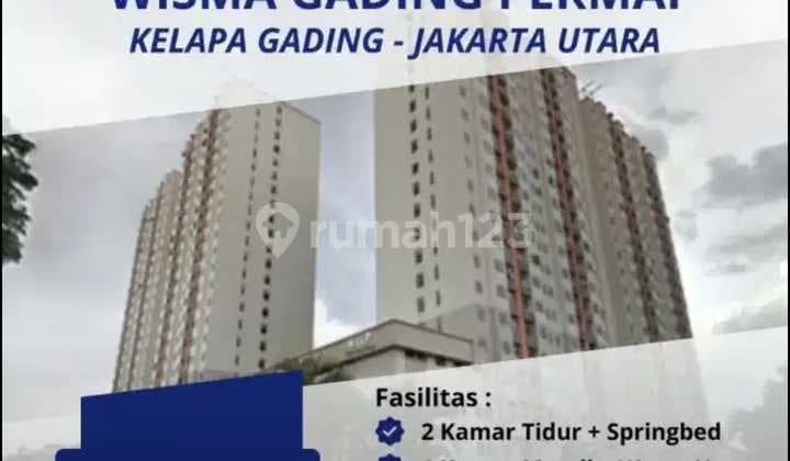 Dijual Cepat Bu Apartemen Wisma Gading Permai Furnished 2 Kamar Tidur