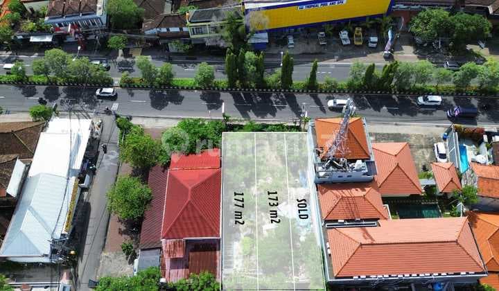 Tanah Komersial 173 M2 Pinggir Jalan Bypass Sanur Denpasar