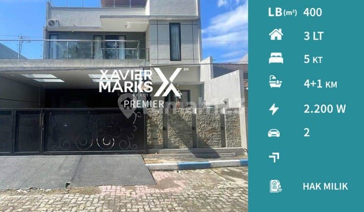 Rumah Baru, Modern + Furnish Mewah di Blok Depan Pbi Araya Mlg