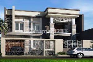 Two-story house in American classic style in Citraland Utama.