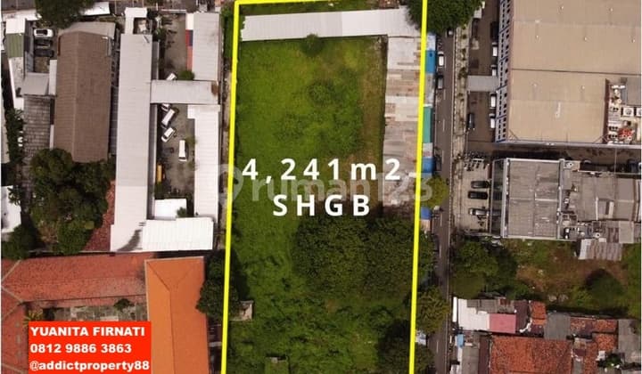 Commercial Land in Senen, Central Jakarta City Location, Area 4241 M2