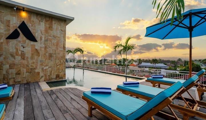 2 Bedroom Apartment With Rooftop Pool And Ocean View In Seminyak