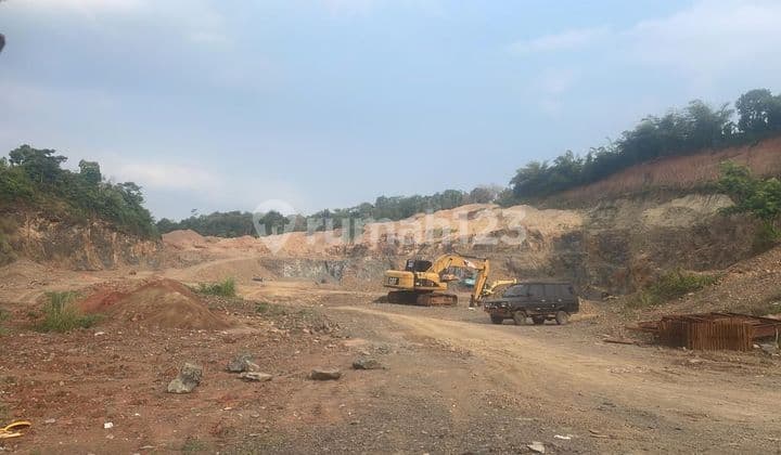 Active stone quarry land in Pandeglang, Banten.