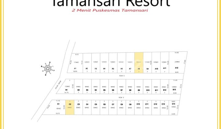 Tanah, SHM, Dekat Taman Kota, di Tamansari