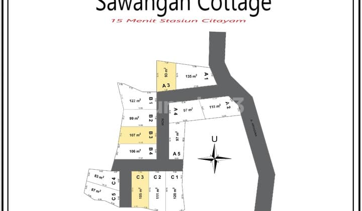 Dekat Akses Tol, Tanah, SHM, Dekat Akses KRL, di Tajur Halang