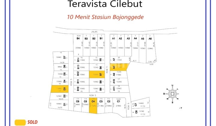 Dekat Akses Tol, Tanah, SHM, Dekat Akses KRL, di Cilebut