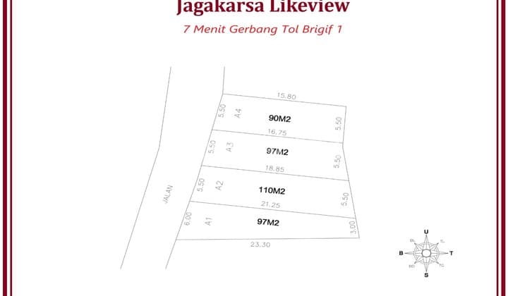 Dekat Akses Tol, Tanah, SHM, Dekat Fasilitas Kesehatan, di Jagakarsa