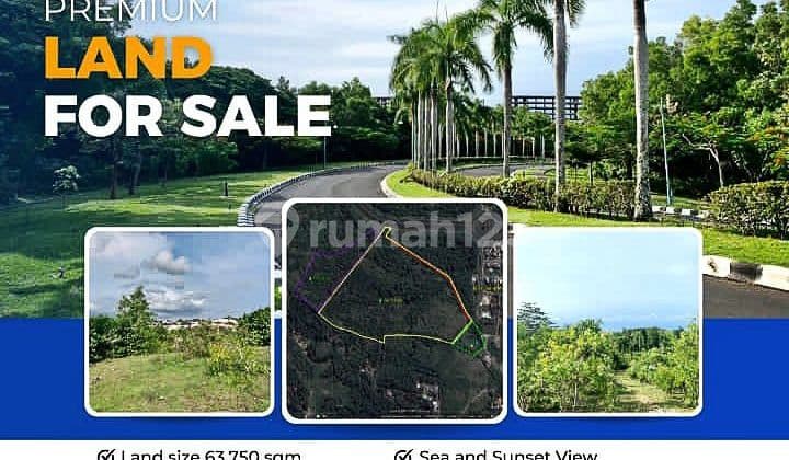 Dijual Tanah 6,37ha View Laut @Pecatu, Bali