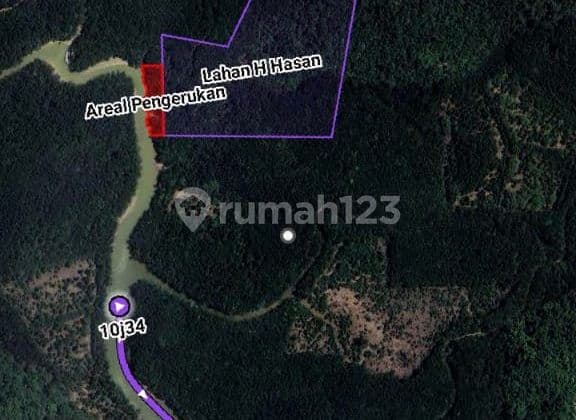 Tanah Seluas 55000 M² (5,5Ha) Dekat Aliran Sungai