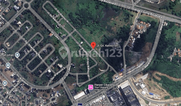 Tanah Kavling Gunung Kerinci untuk Rumah Prospektif untuk Investasi Masa Depan