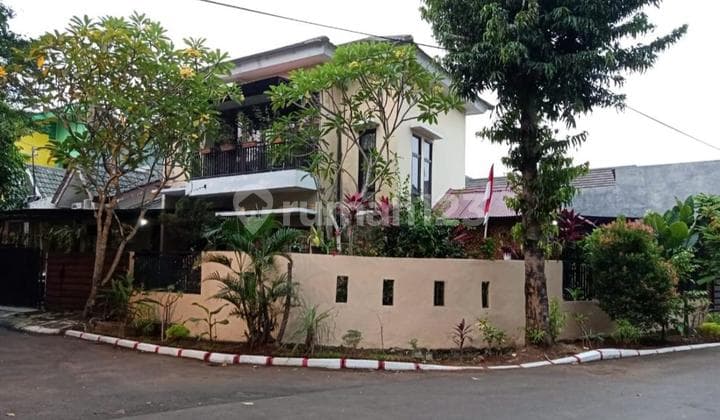 For Sale Corner House with Gazebo, Spacious Garden & Fish Pond in Kencana Loka BSD