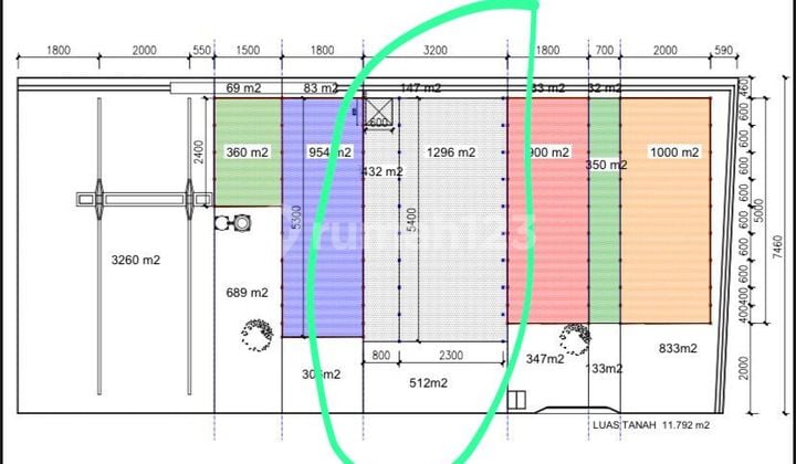 O DISEWAKAN TANAH LUAS 2,376 M2 DI PINGGIR JALAN RAYA KAPUK KAMAL JAKUT