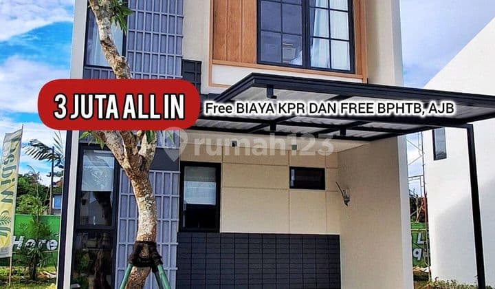 Rumah 2 Lantai. 3 Juta All In. Free Bphtb Ajb Dan Biaya Kpr.