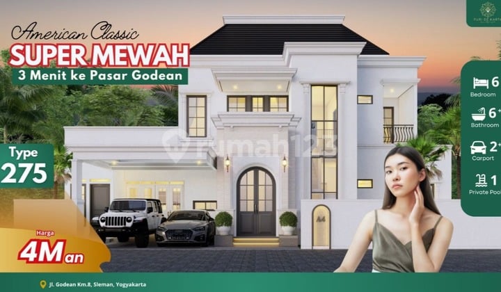 Cek Harga! Rumah Mewah 6 Kamar di Godean