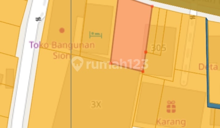For Sale Land 9.6 Are on Main Road Gatot Subroto West Denpasar