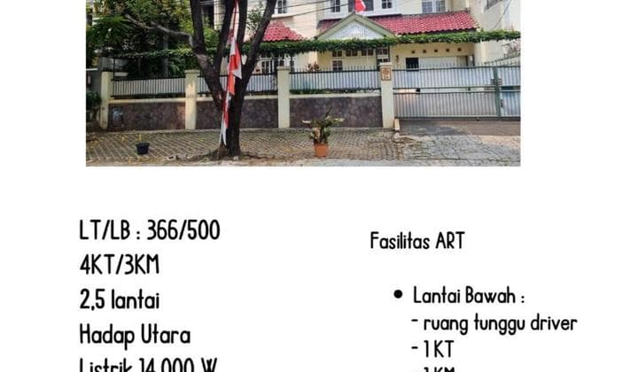 For sale 2.5-story house Ready to occupy, luxury Kebayoran Baru area South Jakarta