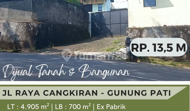 Dijual Tanah Bangunan Jl. Raya Cangkiran Gunung Pati