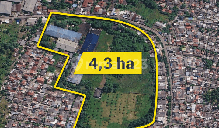 Dijual Tanah Narogong Bekasi 4,3 Ha bisa Dipecah