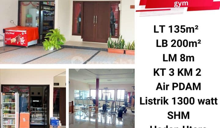 Rumah siap huni ada toko dan tempat gym di Komplek Griya asri Cipageran Cimahi
