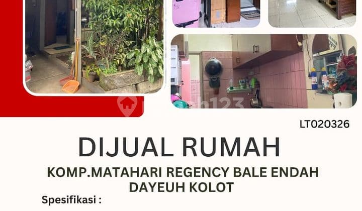 Jual Bu Rumah di Komplek. Matahari Regency Baleendah Dayeuh Kolot