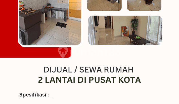For Sale/Rent 2-Story Semi-Furnished House in the Center of Bandung City