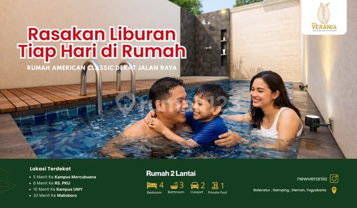 Luxury House Jogja SHM 2 Floors with Pool in Gamping Sleman