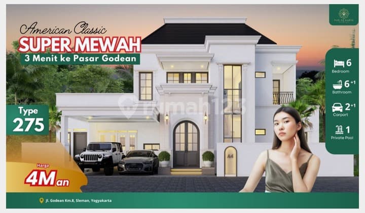 Rumah Sultan di Sidokarto Jogja Private Pool & Desain Elegan