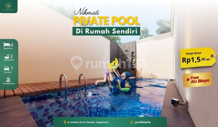 Affordable House Private Swimming Pool Godean Sleman One Gate System