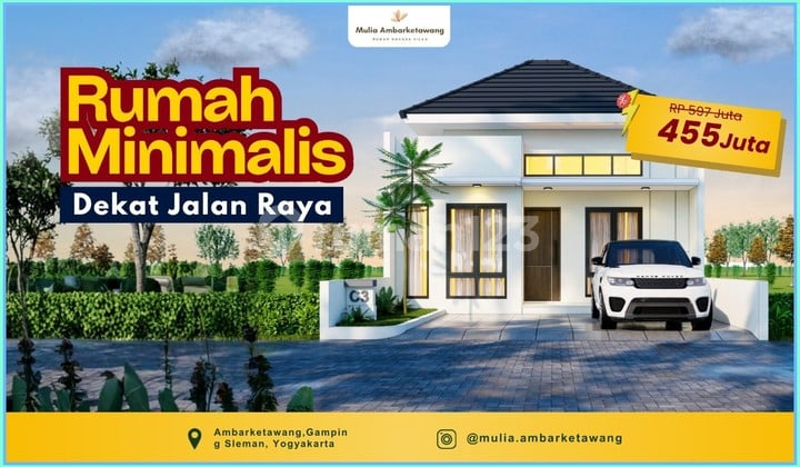 Rumah Dijual Sleman Ada Pos Security 6 Km Ke Malioboro Scandinavian