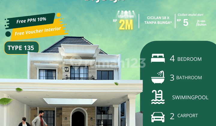 Rumah Super Mewah di Jogja Dalam Cluster Mulai Dari 2M