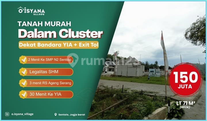 Dijual Tanah SHM Yogyakarta Dalam Cluster Sentolo Kulonprogo