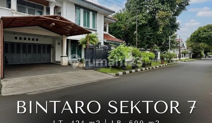 For Sale Rumah Siap Huni, Terawat, Posisi Hoek di Menteng Bintaro