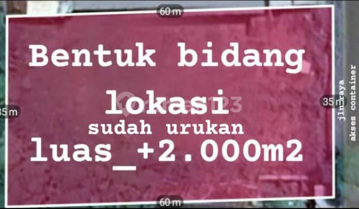 Selling Land Zero Road Access for Containers in Domas Menganti