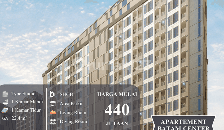 Apartemen Baru Batam Center! Harga Mulai 440 Jutaan - Lokasi Pusat Kota
