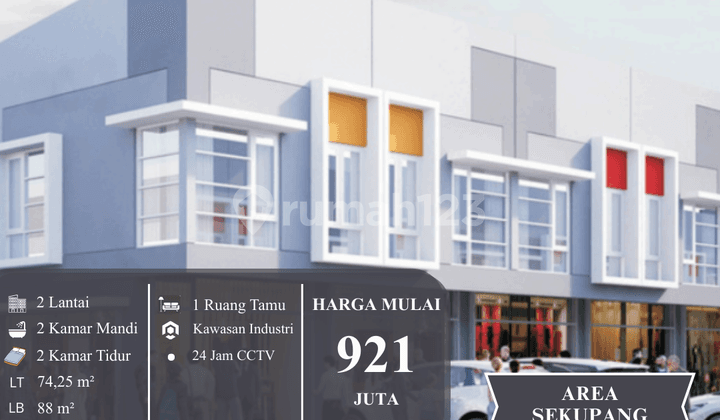 2-Story Shop House in a Strategic Location Surrounded by Factories in Batam City