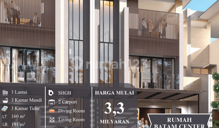 Mahkota Batam - Rumah Megah 3 Lantai di Batam Center