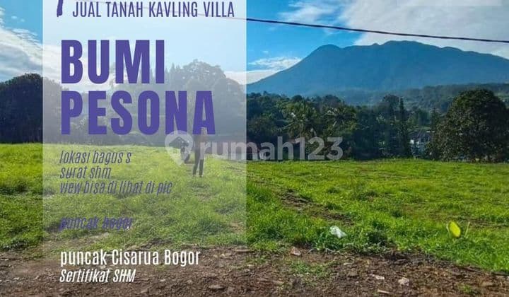 Jual tanah kavling villa di puncak Cisarua Bogor